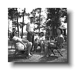 L-R: Jean Foltis, Alex Nestor, Helen Foltis and Martha Stephano (sister of Gregory Taylor). Mr. Nestor was an employee of the Taylors